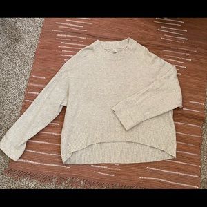 Cream Wide Sleeve Sweater